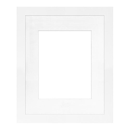 MCS Framatic Metro Frame with 16 x 20" Glass and 11 x 14" Mat (White)