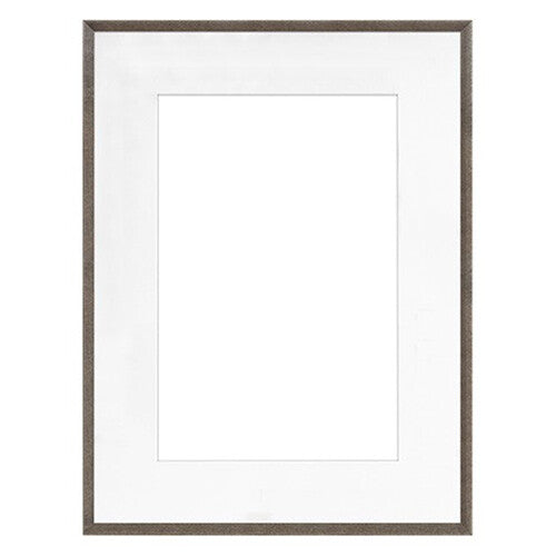 MCS Framatic Woodworks Frame with 18 x 24" Glass & 12 x 18" Mat Opening (Barn Gray)