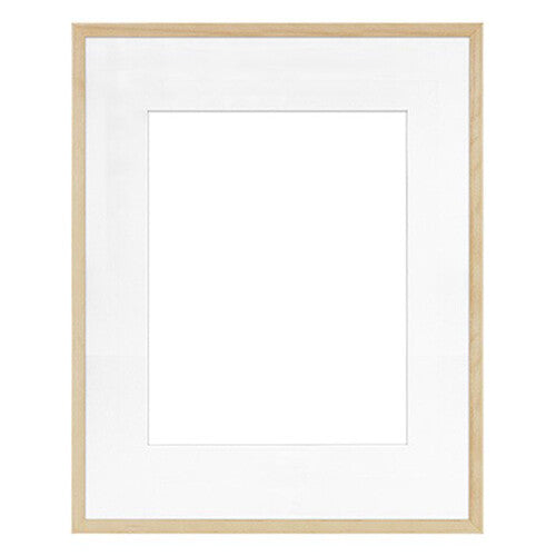 MCS Framatic Woodworks Frame with 16 x 20" Glass & 11 x 14" Mat Opening (Natural)