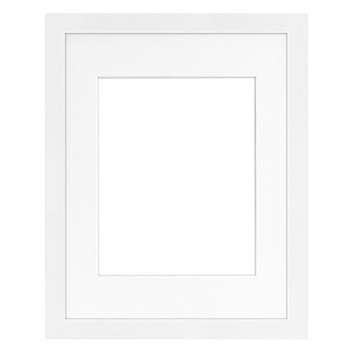 MCS Framatic Modern Frame with 11 x 14" Glass and 8 x 10" Mat (White)