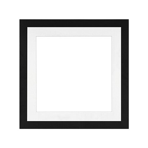 MCS Framatic Modern Frame with 12 x 12" Glass and 10 x 10" Mat (Black)