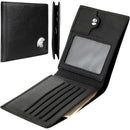 Sahara Case Leather Wallet for Apple AirTag (Black)