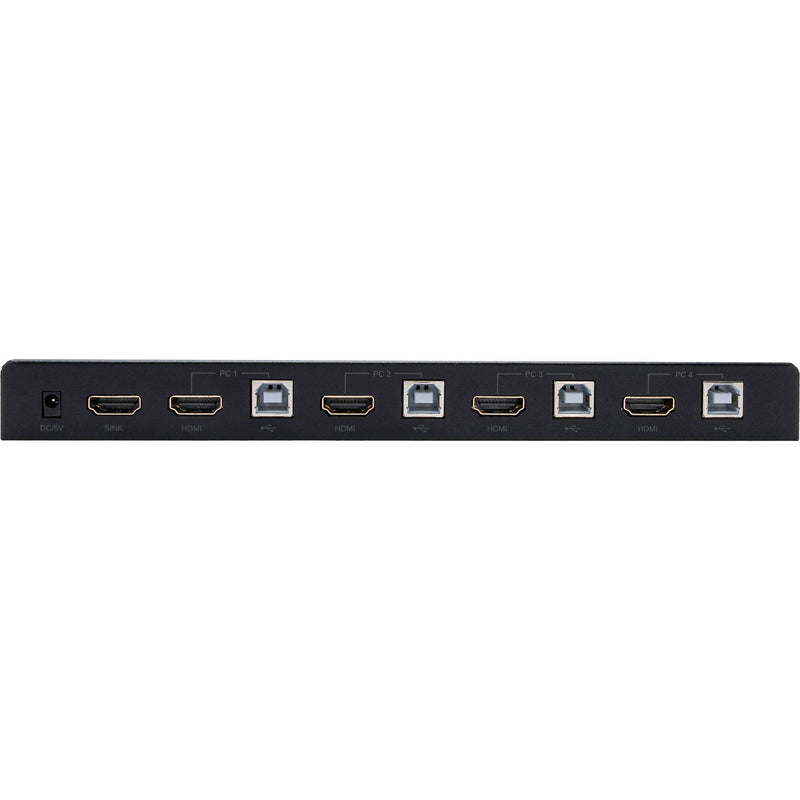 Ocean Matrix UHD 4K 60 Hz HDMI 4x1 Switcher with USB Device/Hotkey Switching & Mic/Speaker Function