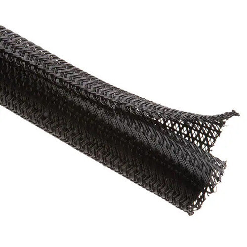 Techflex Flexo F6 Cable Sleeving Wrap (0.75" Diameter, 50' Length, Black)