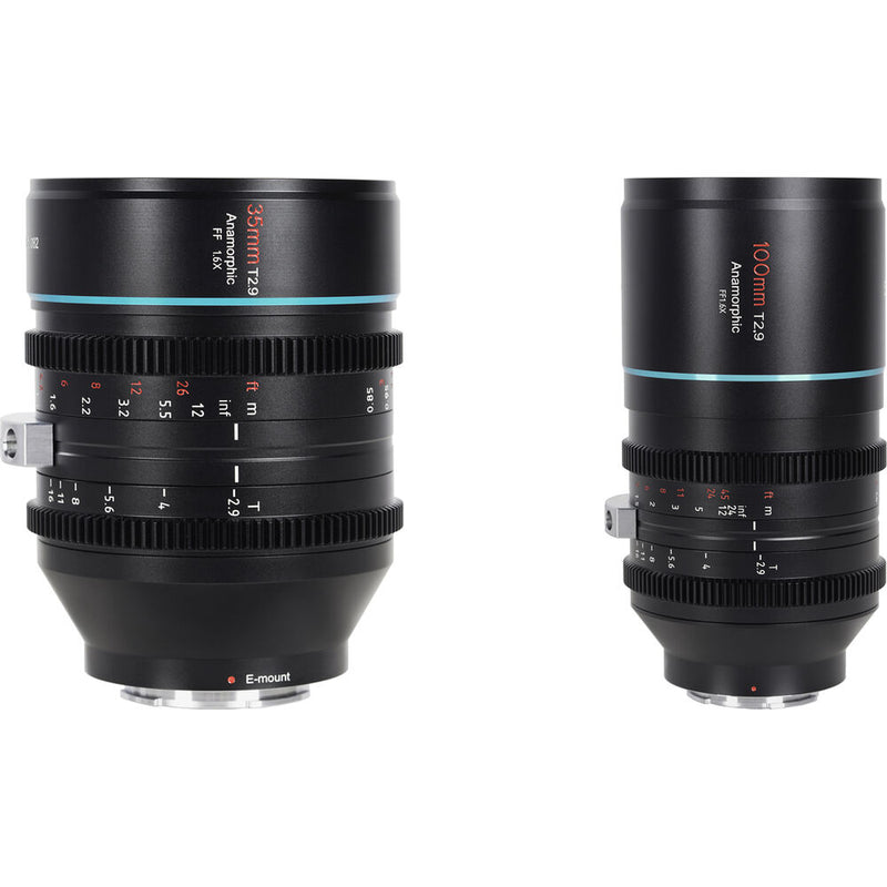 Sirui T2.9 1.6x Full-Frame Anamorphic 2-Lens Set (35 & 100mm, RF-Mount)