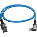 Kondor Blue USB-A to USB-C 3.0 Right Angle Cable (2')