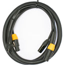 American DJ True 5-Pin DMX Locking Power Link Combo Cable (6')