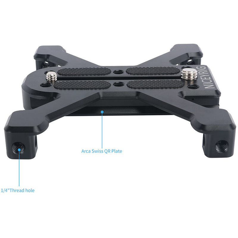 Niceyrig Arca-Type Quadruped Baseplate for Small/DSLR Cameras (Regular)