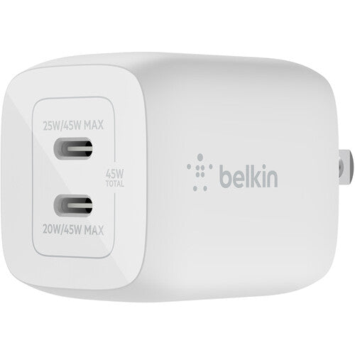 Belkin BoostCharge Pro 45W Dual USB-C GaN Wall Charger