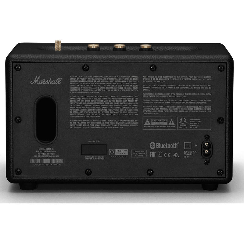 Marshall Acton III Bluetooth Speaker System (Black)