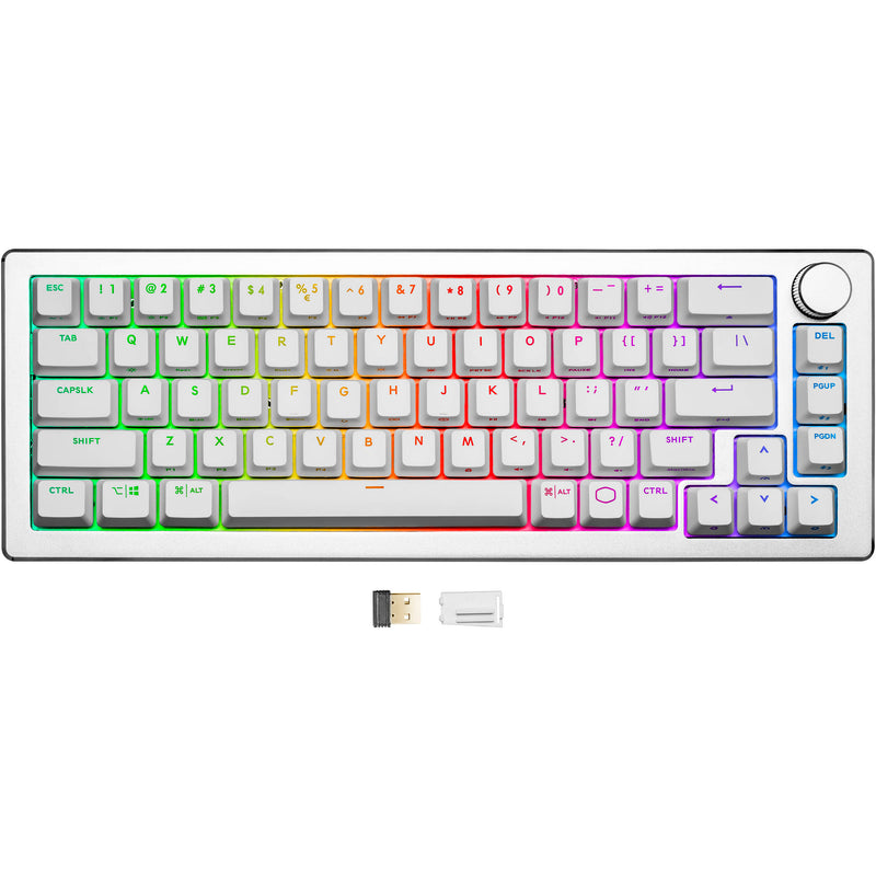 Cooler Master CK721 Wireless 65% RGB Mechanical Keyboard (Silver White)