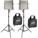 Neewer Dimmable Bi-Color 480 LED Video 2-Light Kit with Stands