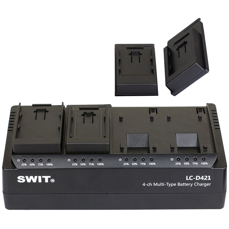 SWIT LC-D421F 4-Bay Simultaneous Battery Charger for Sony NP-F Series Batteries