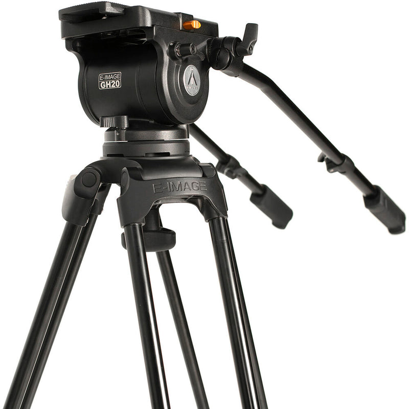 E-Image 2-Stage Aluminum Tripod with GH20 Fluid Head and Dolly Kit