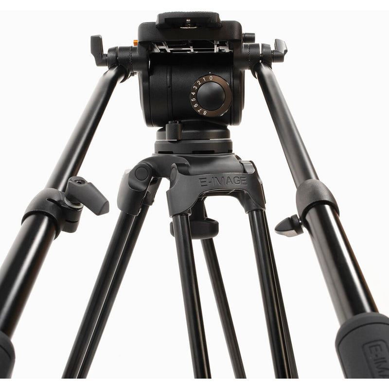 E-Image 2-Stage Aluminum Tripod with GH20 Fluid Head and Dolly Kit