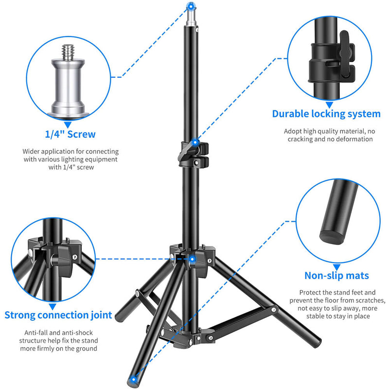 Neewer Mini Photography Light Stand (20", 2-Pack)