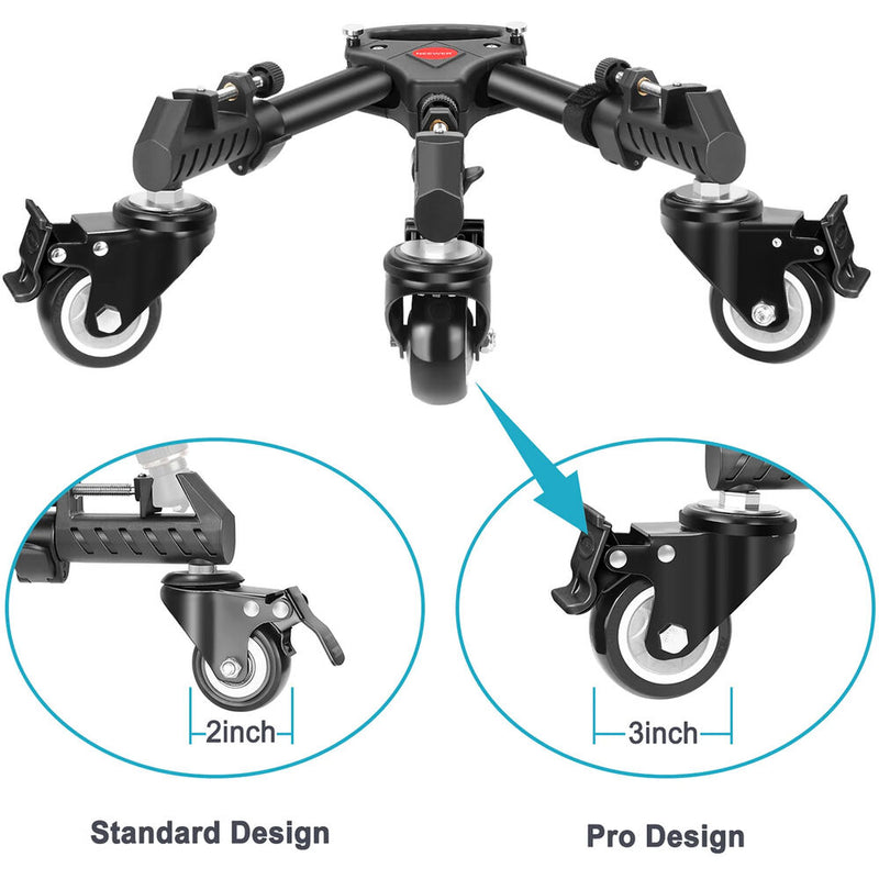 Neewer NW-600 Heavy-Duty Tripod Dolly (Large)