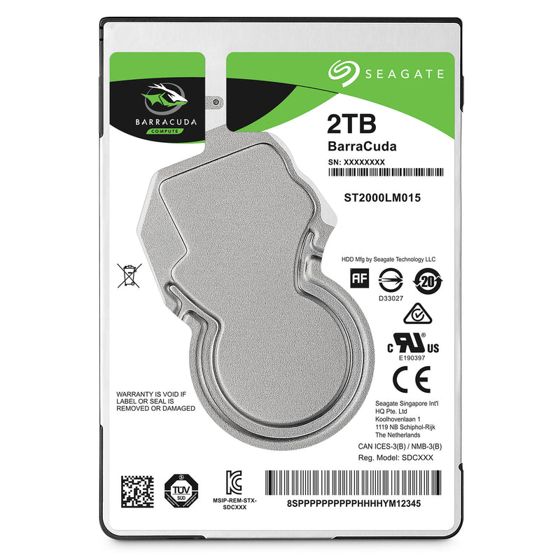 Seagate 2TB BarraCuda Compute 5400 rpm SATA 2.5" Internal HDD