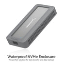 Sabrent M.2 NVMe PCIe SSD USB-C 3.2 Gen 2 Waterproof SSD Enclosure