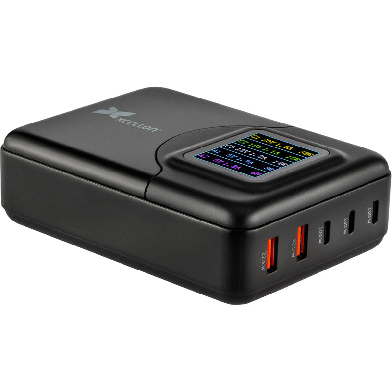 Xcellon PDG-5200L 5-Port 200W GaN USB Charger with LED Display