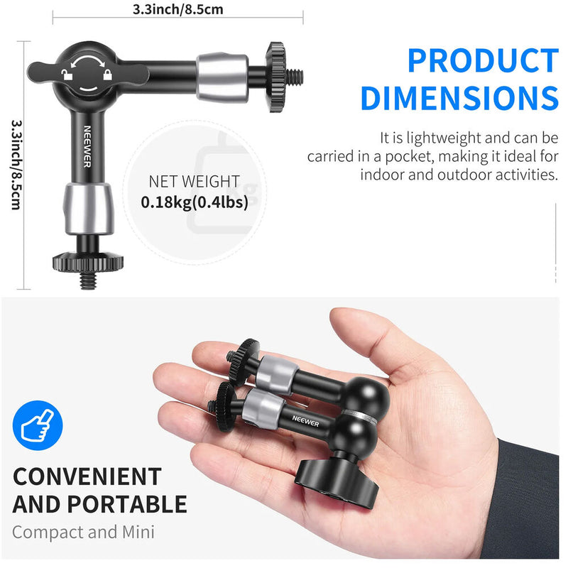 Neewer ST25 Articulating Magic Arm (5.9")