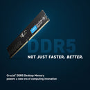 Crucial 32GB Desktop DDR5 5200 MHz UDIMM Memory Module