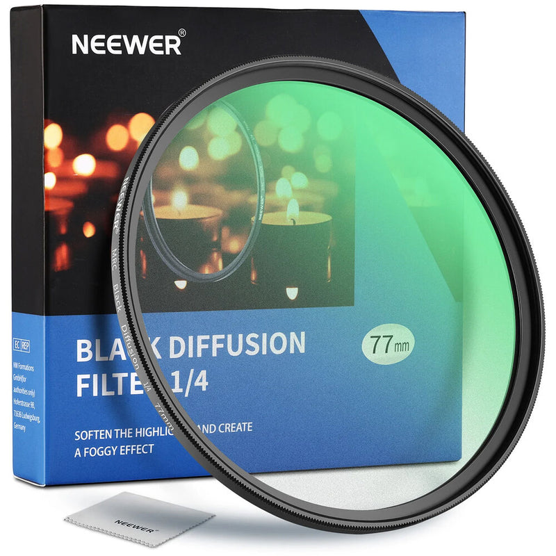 Neewer Black Diffusion Cinematic Effect Filter (67mm, Grade 1/4)