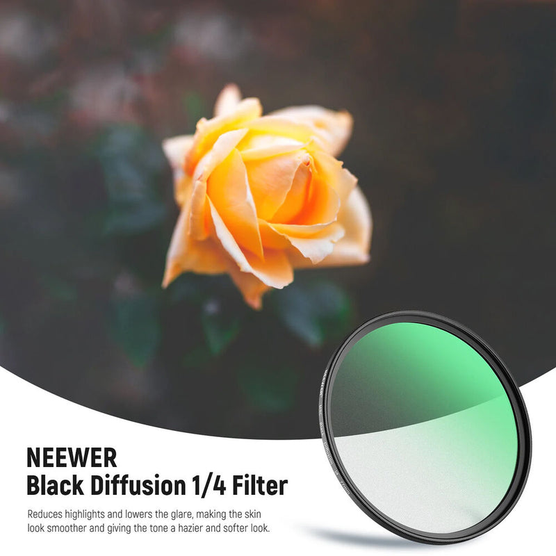 Neewer Black Diffusion Cinematic Effect Filter (67mm, Grade 1/4)