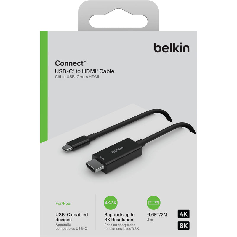 Belkin USB-C to HDMI 2.1 Cable (6.6', Black)