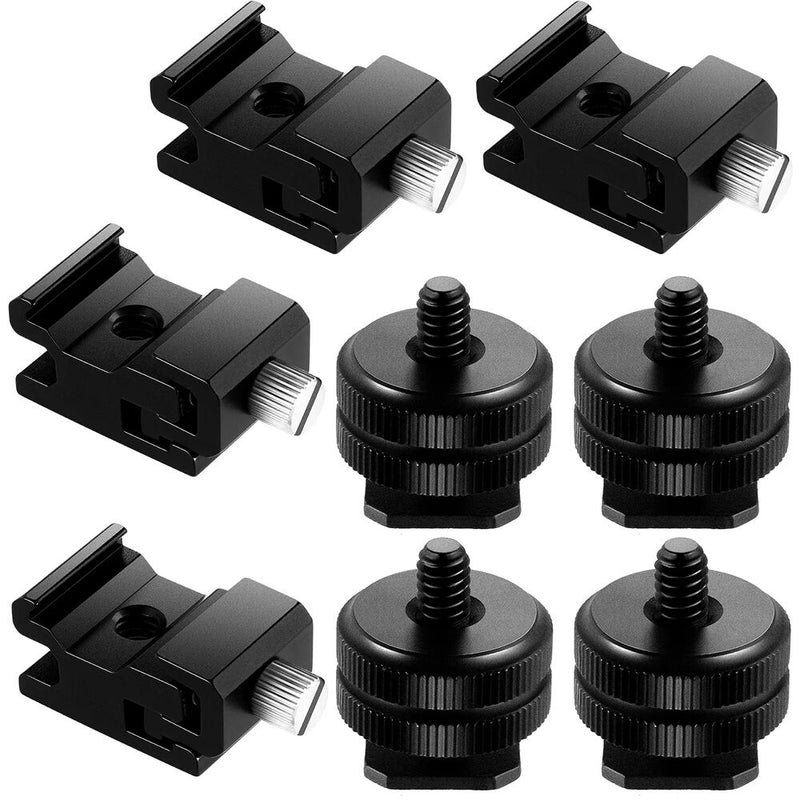 Neewer 1/4"-20 Cold Shoe Mount and Flash Stand Adapter Kit