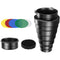 Neewer Large Metal Conical Snoot with Honeycomb Grid and Color Filter Kit (Black)