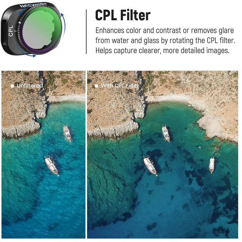 Neewer CPL, UV, and ND/PL Filter Kit for DJI Mini 3/Mini 3 Pro (6-Pack)