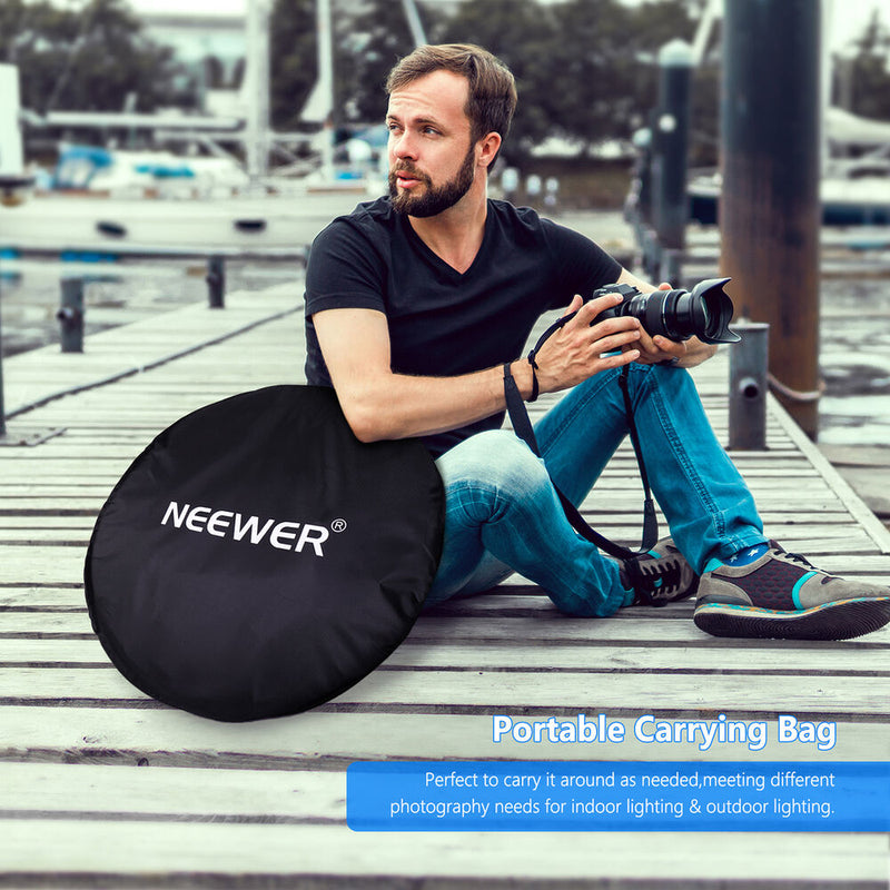 Neewer 5-in-1 Portable Lighting Reflector/Diffuser Kit (4 x 6')