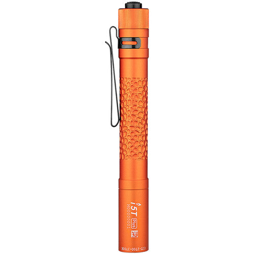 Olight i5T Plus Flashlight (Cool White Beam, Pebble Etching, Orange)