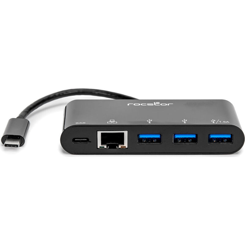 Rocstor USB-C to USB-A, USB-C & RJ45 Multiport Adapter