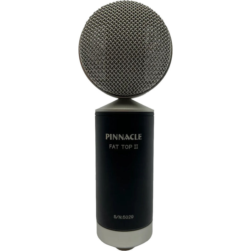 Pinnacle Microphones Fat Top II Active/Passive Ribbon Microphone (Black Mic / Silver Grille)