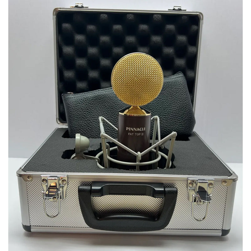 Pinnacle Microphones FAT Top II Ribbon Microphone Deluxe (Brown Body / Gold Grille)