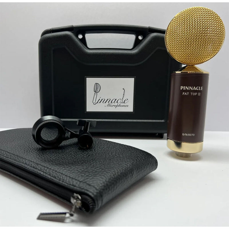 Pinnacle Microphones FAT Top II Ribbon Microphone (Brown Body / Gold Grille)