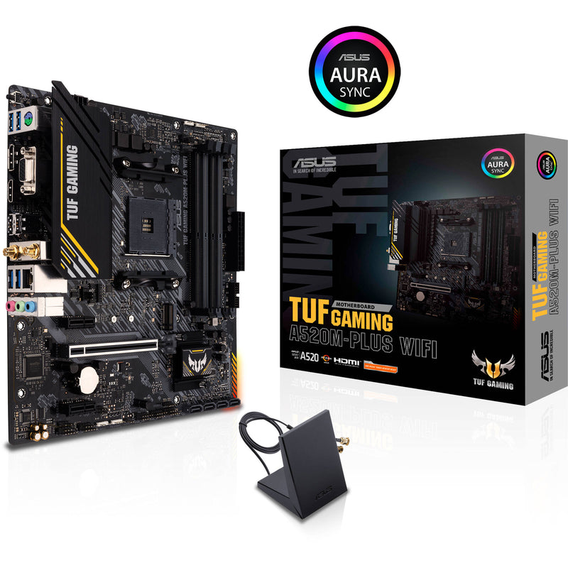 ASUS TUF GAMING A520M-PLUS WIFI AM4 Micro-ATX Motherboard