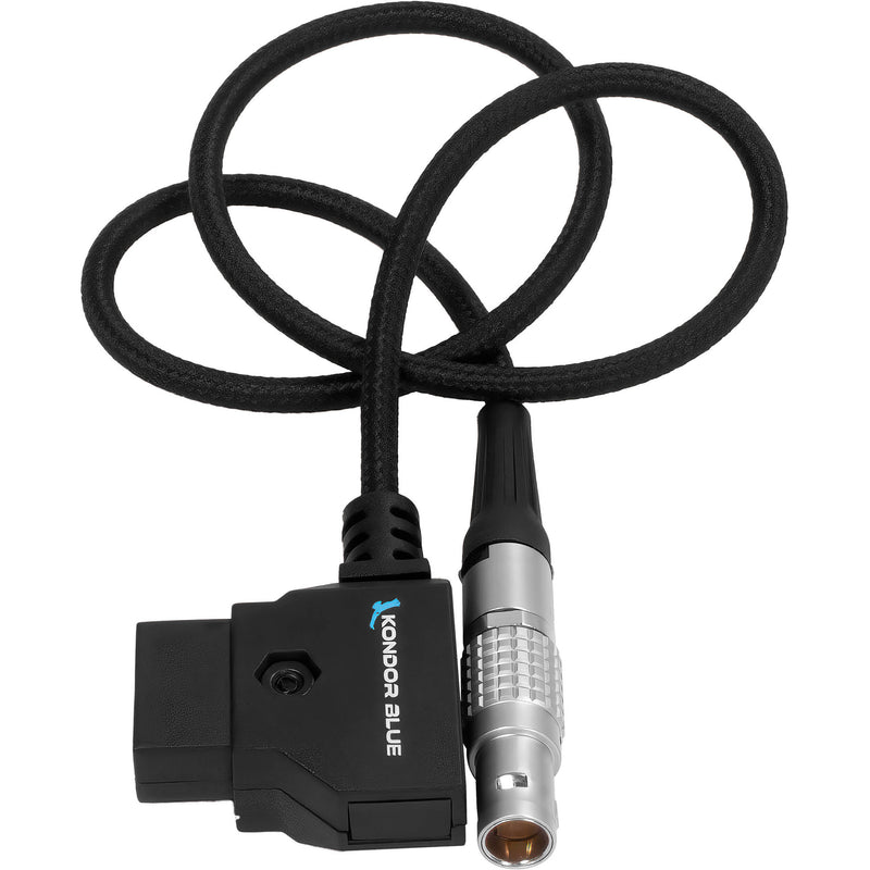 Kondor Blue D-Tap to LEMO 0B-Type 2-Pin Male Power Cable (Raven Black)