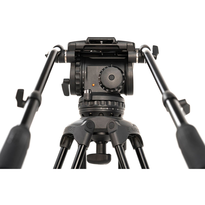 E-Image GH25 Video Head & GA102 2-Stage Aluminum Tripod & Dolly System