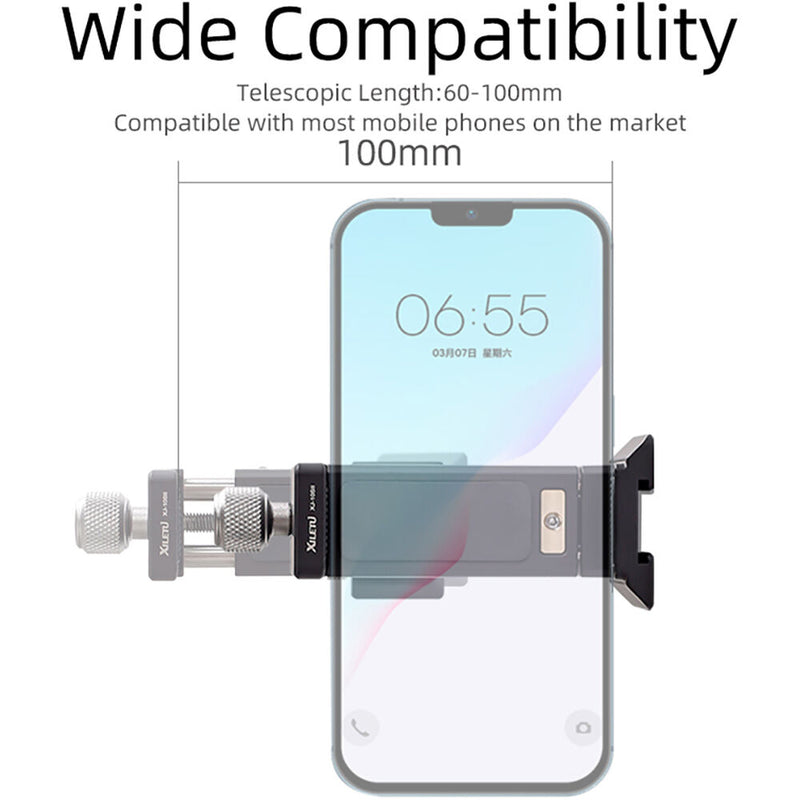XILETU Smartphone Holder with 360-Degree Rotation & Arca-Type Plate