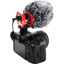 Saramonic Vmic Mini II Ultracompact Camera-Mount Shotgun Microphone with Dual Rycote Lyre Suspension & Furry Windscreen