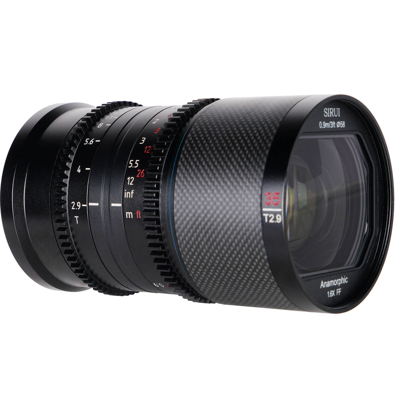 Sirui Saturn 35mm T2.9 1.6x Carbon Fiber Full-Frame Anamorphic Lens (DL Mount, Blue Flare)