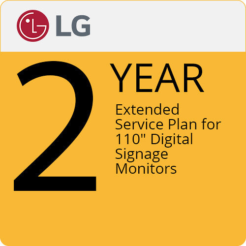 LG 2-Year Extended Service Plan for 110" Digital Signage Monitors