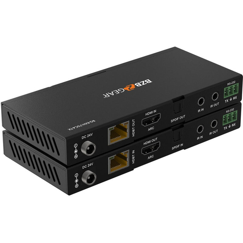 BZBGEAR 4K 18Gbps HDMI Extender with IR/ARC/POC/RS-232 and Audio Embedding/De-Embedding