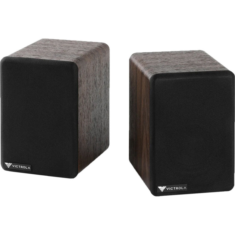 Victrola Premiere M1 2-Way Active Bluetooth Bookshelf Monitors (Espresso, Pair)