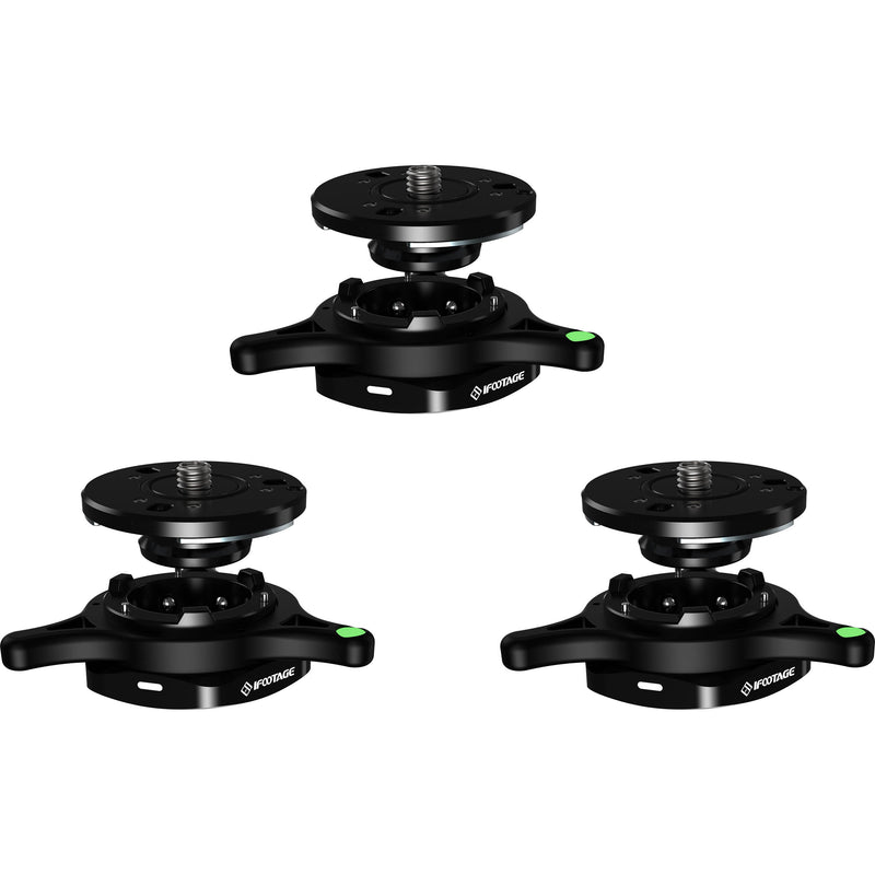 iFootage Q1S-B Seastars Quick Release System Q1S Bundle (3-Pack)