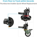 Proaim Agile Heavy-Duty Floor & Track Studio Dolly for Spiked Tripods