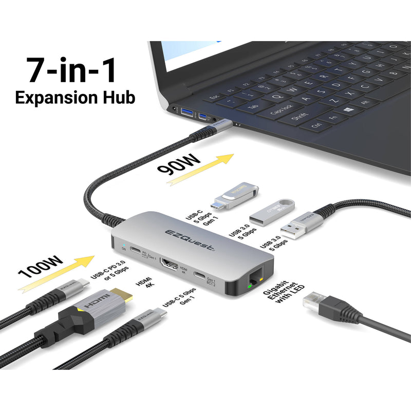 EZQuest USB-C Multimedia 7-in-1 Hub